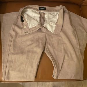 Express tan straight leg pants, worn a few times size 0